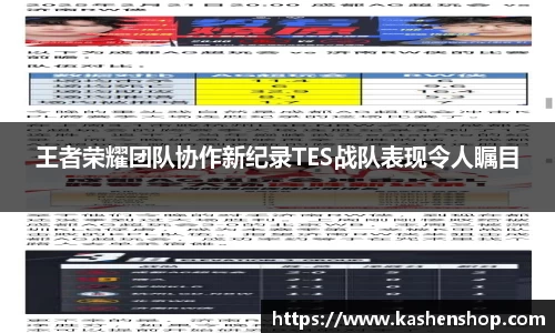 王者荣耀团队协作新纪录TES战队表现令人瞩目